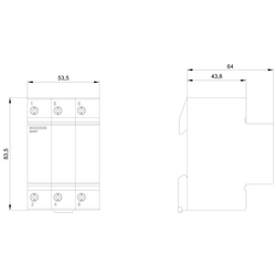 SIEMENS KARTUŞ SİGORTA YUVA 20A 8X32 3 FAZ 4001869315676 - Thumbnail