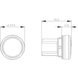 SIEMENS SİNYAL LAMBASI KAFASI METAL SARI 4011209946392 - Thumbnail