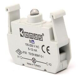 Emas - EMAS SİNYAL MAVİ LEDLİ BLOK 230VAC BM