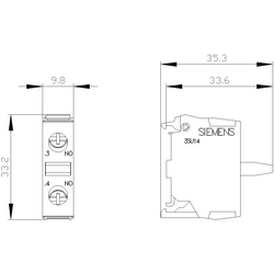 SIEMENS BUTON KUTUSUNA UYGUN 1NO KONTAK BLOĞU SİRİUS ACT 4011209950917 - Thumbnail