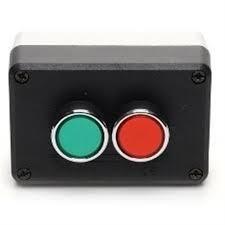 Emas - EMAS SİYAH GRİ PLASTİK KUMANDA KUTUSU İKİLİ START/STOP YEŞİL KIRMIZI P2AB
