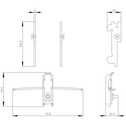 SIEMENS STANDART DIN RAY ADAPTÖRÜ NH 1 4011209766013 - Thumbnail