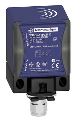 TELEMECANIQUE SENSORS XS8C2A1MAU20 ENDÜKTİF SENSÖR XS8 40X40X70 PBT SN20 MM 24..240VAC/DC 1/2