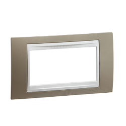 Schneider Electric - SCHNEIDER ELECTRIC UNİCA PLUS KAPAK ÇERÇEVESİ 4 MODÜL VİZON/BEYAZ 8420375134193