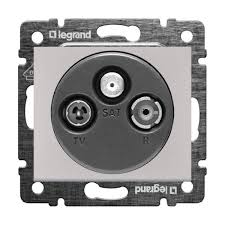 Legrand - LEGRAND VALENA ALÜMİNYUM TV-RD-SAT PRİZ SONLU 2400 MHZ 3245067701362
