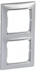 Legrand - LEGRAND VALENA ALÜMİNYUM/GÜMÜŞ BANTLI İKİLİ DİKEY ÇERÇEVE 3245067703564