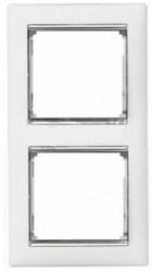 Legrand - LEGRAND VALENA BEYAZ/GÜMÜŞ BANTLI DİKEY İKİLİ ÇERÇEVE 3245067704967