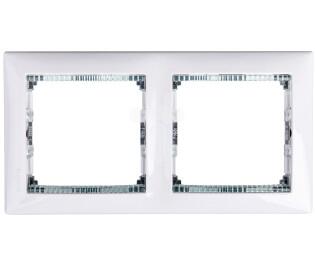 LEGRAND VALENA KRİSTAL BANTLI YATAY İKİLİ ÇERÇEVE 3245067744628
